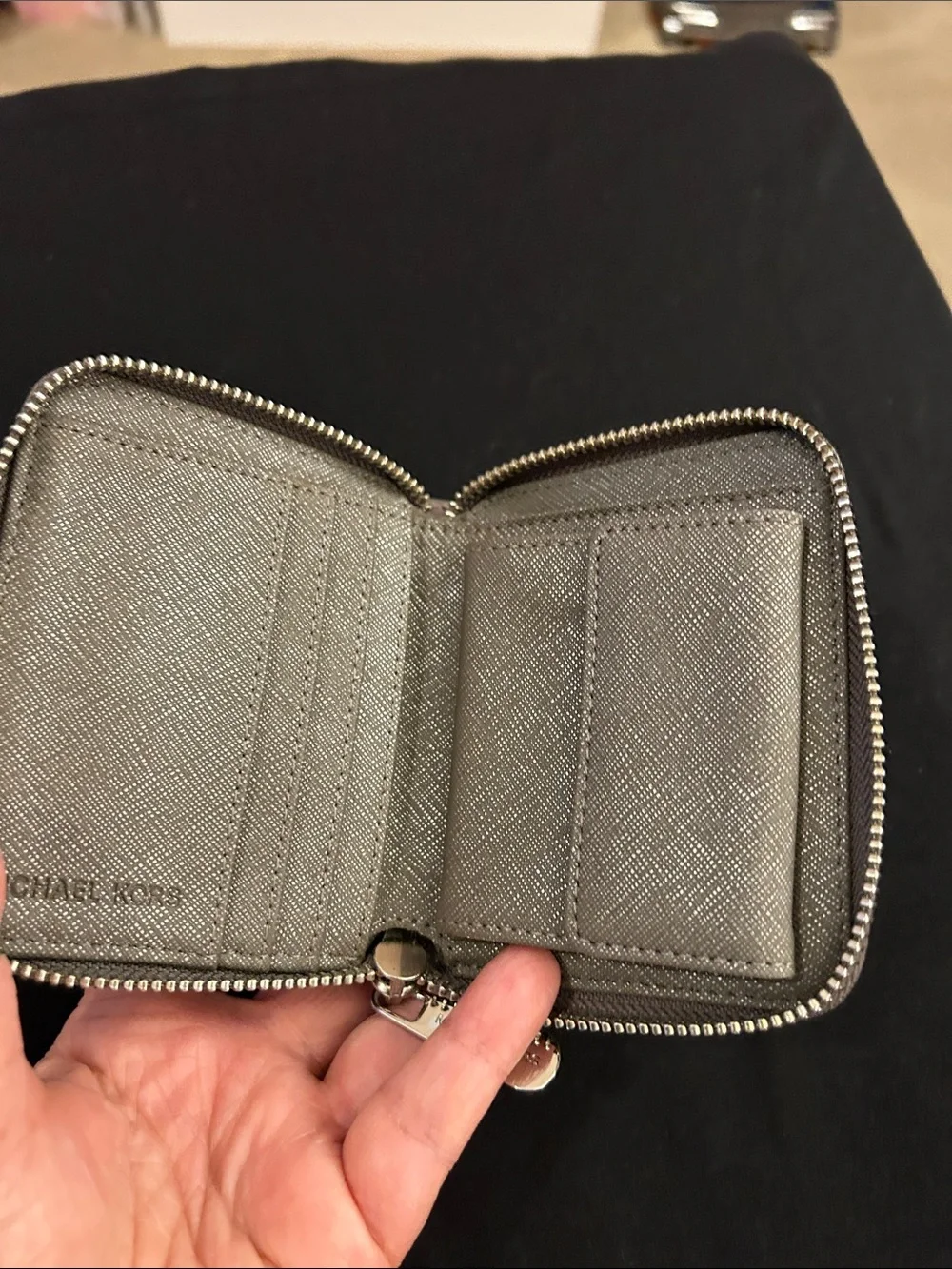 Michael Kors Metallic Rose Wallet with Embossed MK Pattern
